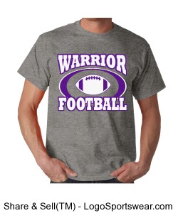 Warrior Football Adult T-shirt Design Zoom